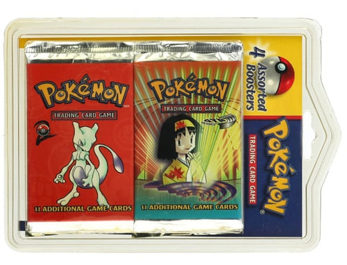1999-00 Pokemon Factory-Sealed Booster Pack Bundle (4 Packs) - Featuring Fossil, Team Rocket, Gym Heroes, Base Set 2 Booster Packs